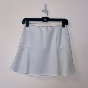 White fit and flare skater mini skirt size medium